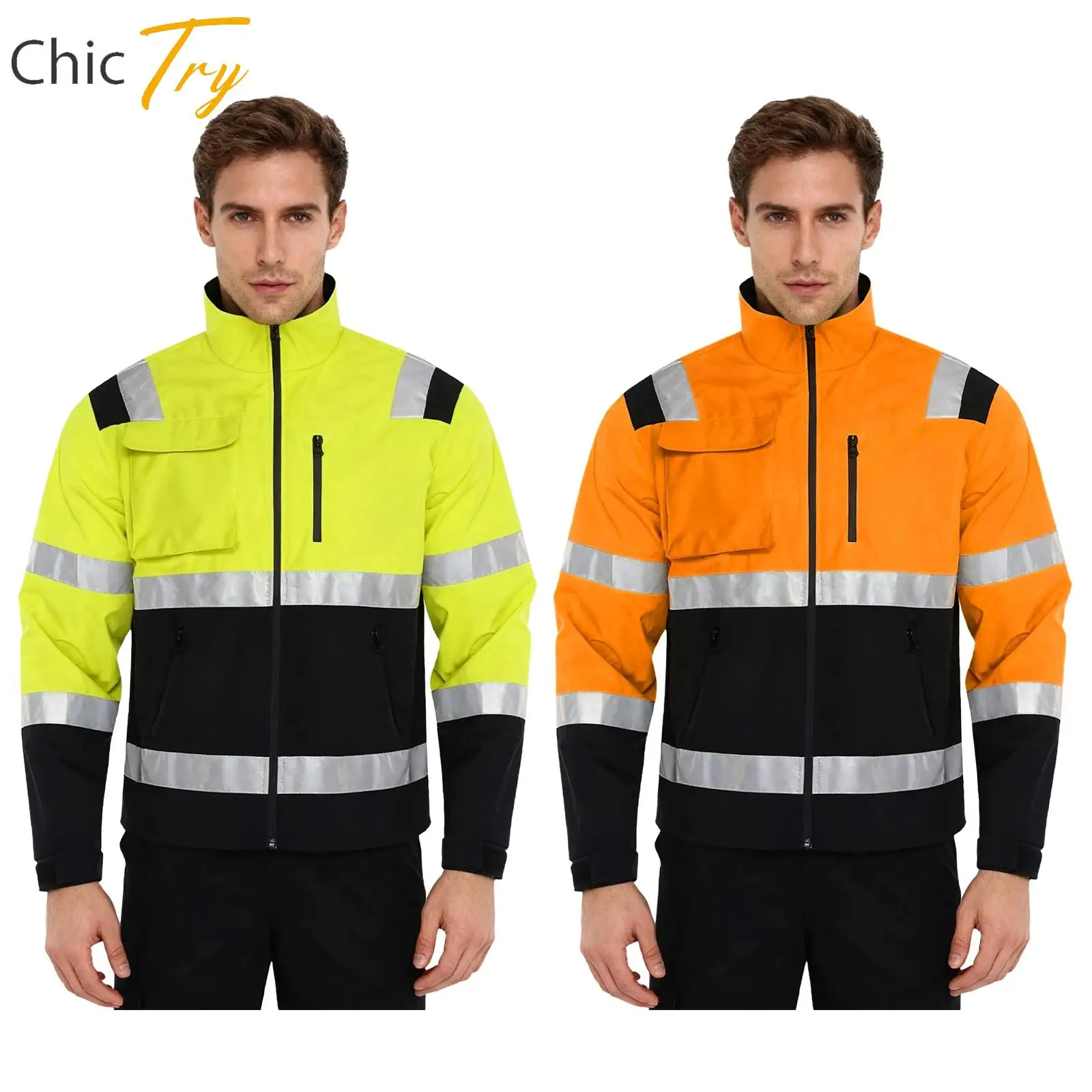 

Men Cycling Jacket Water Resistant Outerwear Workwear Long Sleeve Zipper Coat Sports Jersey for Halloween Carnival Cosplay Party