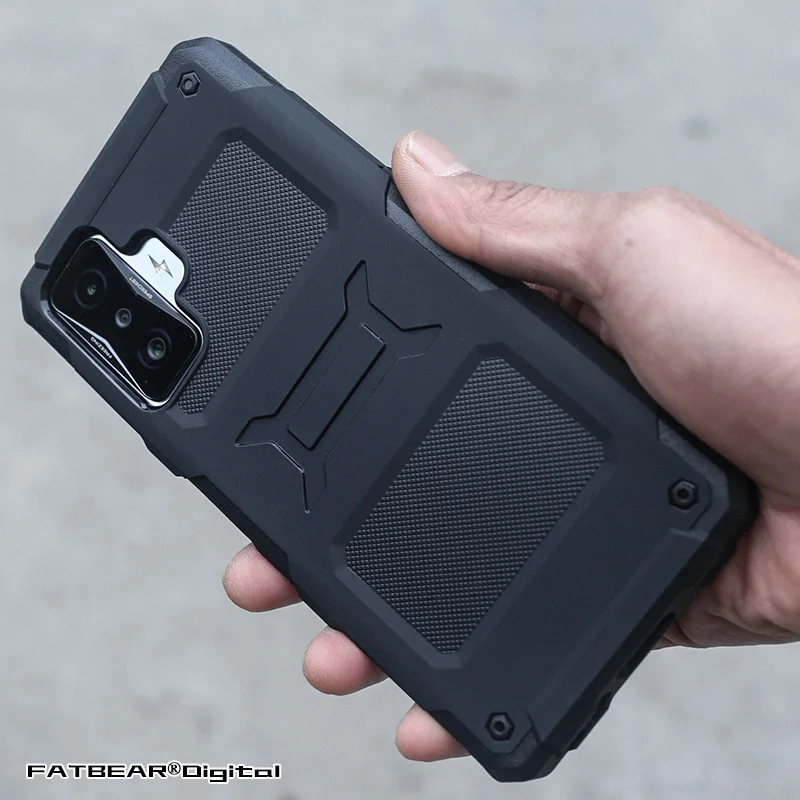 FATBEAR [For Xiaomi POCO F4 GT Redmi K50 Gaming Edition ] Tactical Military Grade Rugged Shockproof Armor Buffer Case Soft Cover