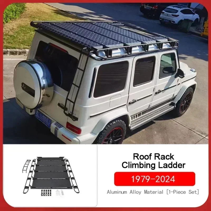 

Багажник на крышу и лестница для подъема для Mercedes-Benz G-Class G350 G500 G63 G400 G550 G450 - аксессуары для модификации бездорожья