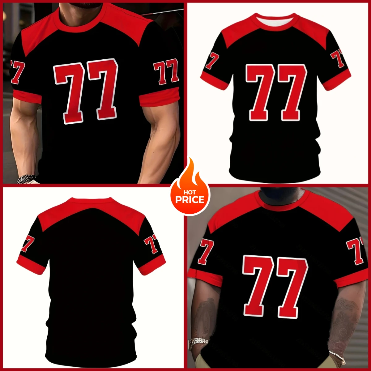 

Мужская футболка с 3D-принтом букв и цифр, футболка с 3D полным принтом, мужская унисекс, городская модная необходимая одежда