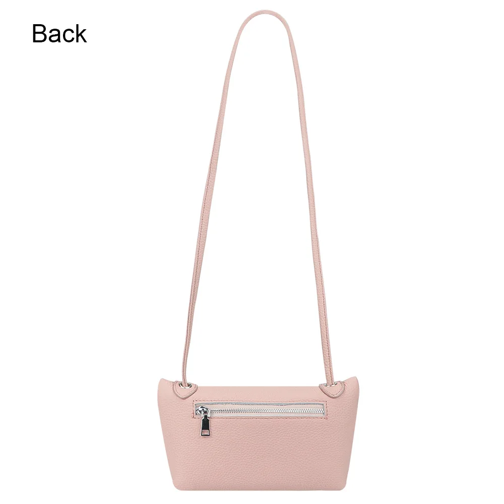 Royal Bagger tas selempang kulit asli wanita, dompet tas bahu sederhana mode, warna Solid ritsleting ganda 1862