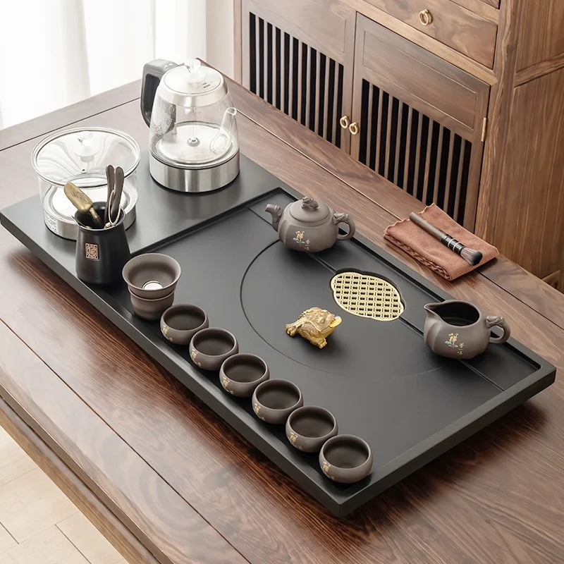 ^Kitchen Hospitality Tea Tray Serving Luxury Decorative Accessories Stone Chinese Tea Tray Living Room Bandejas Home Decorationg
