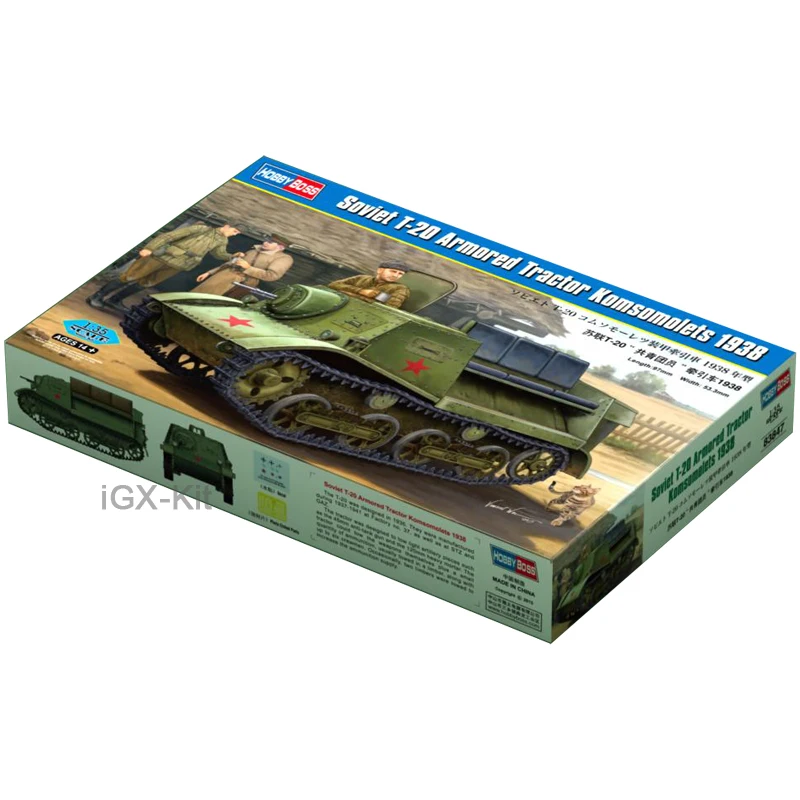 Hobbyboss 83847 1/35 مقياس 1938 السوفياتي T20 T-20 جرار مدرع مركبة هواية الحرفية لعبة البلاستيك نموذج بناء عدة