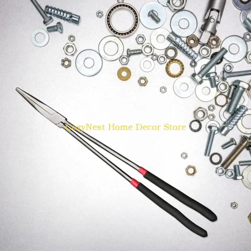 

92MF Multi-purpose Needle-Nose Pliers 25 Degree Curved / 45 Degree Bend / Straight Nose Extra-Long Handle Pliers 16inches