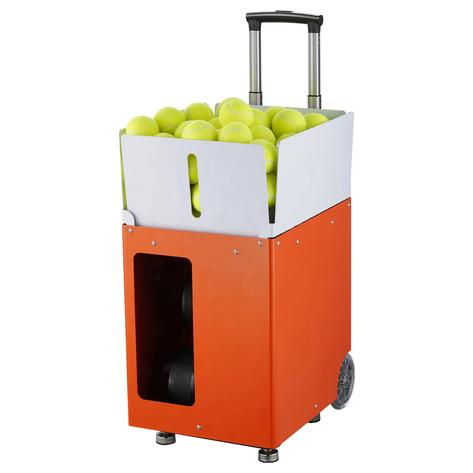 

Portable Tennis Trainer With Mobile App Control New Steel Plastic ABS Material For Home Outdoor Training Ball Shooting Machine