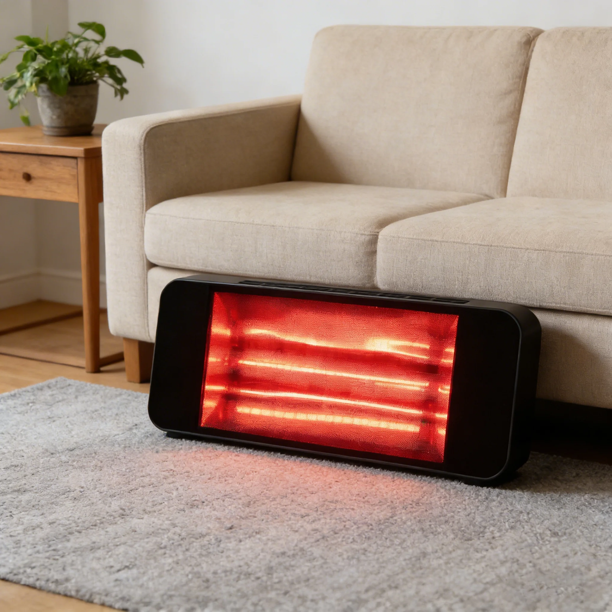 High-end Design 2000W Micro Crystal Glass Panel Wall Mounted Golden Halogen Radiant Heater