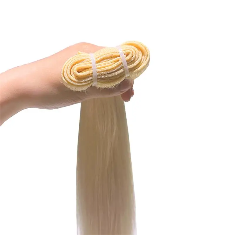 السفينة من الولايات المتحدة الأمريكية حزم من شعر طبيعي مفرود الخام عذراء وصلات شعر بشرية أصلية لحمة شعر أشقر للنساء لحمة مزدوجة مسحوبة