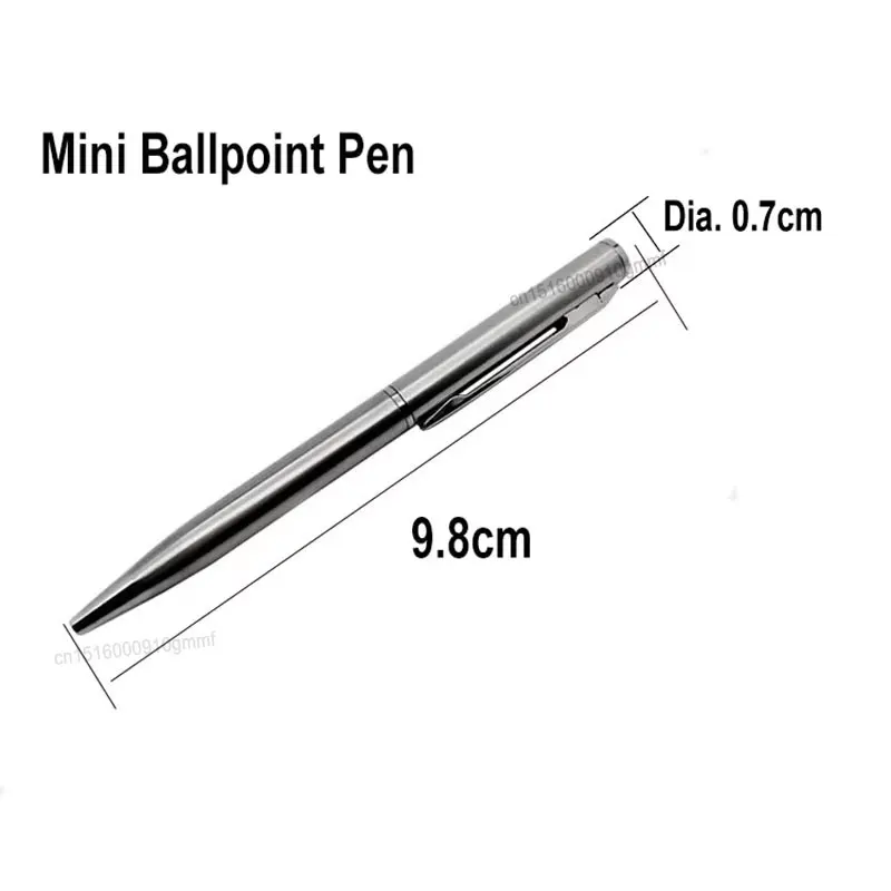 3/5/10/20/30/50Pcs Zestaw Mini Mały Metalowy Klips Długopis 0.7mm Końcówka Biuro Szkoła Kieszonkowy Rozmiar Podpis Długopis Niebieski Czarny Atrament — zdjęcie produktu 4