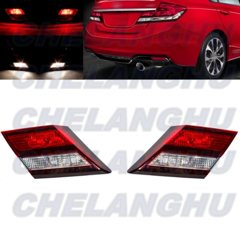 

For Honda Civic 2013 2014 2015 4-door sedan Pair Left+Right Tail Light Rear Lamp car assecories 34155-TR0-A51 34150-TR0-A51