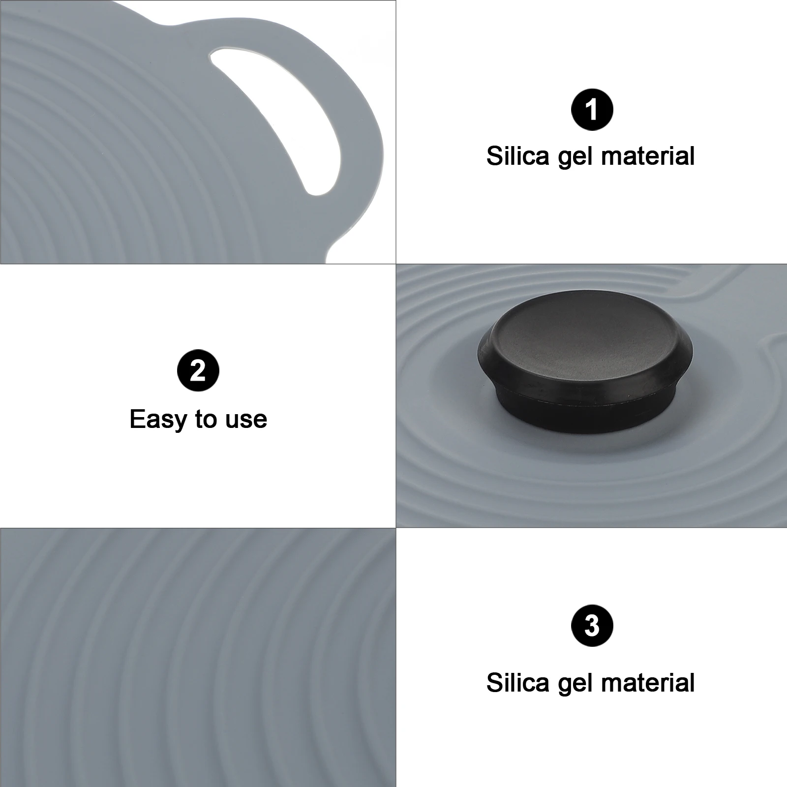 

1pc Silicone Pot Lid Smooth Reusable Airtight Leak-Proof Pan Cover For Kitchen Food Storage Fresh-Keeping Container