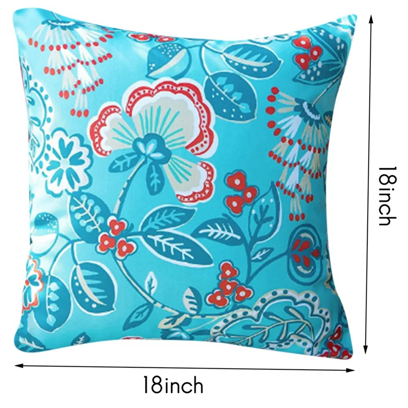 BFYL 2er-Pack wasserdichte Kissenbezüge für den Außenbereich, 45,7 x 45,7 cm, modernes, niedliches Muster, dekorative, quadratische Kissenbezüge für den Außenbereich