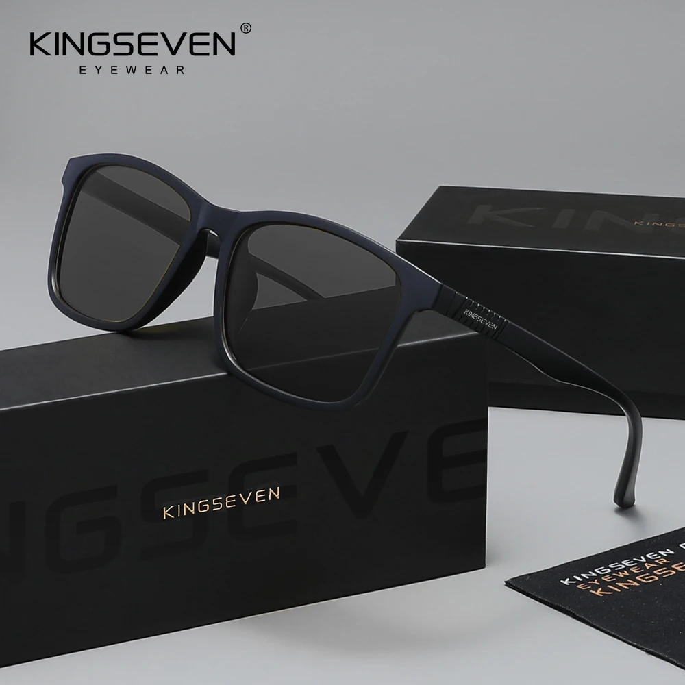 KINGSEVEN Klassische Outdoor-Sonnenbrille für Herren und Damen, modische Brille, zum Fahren, lässig, UV400, polarisiert, trendige Brille