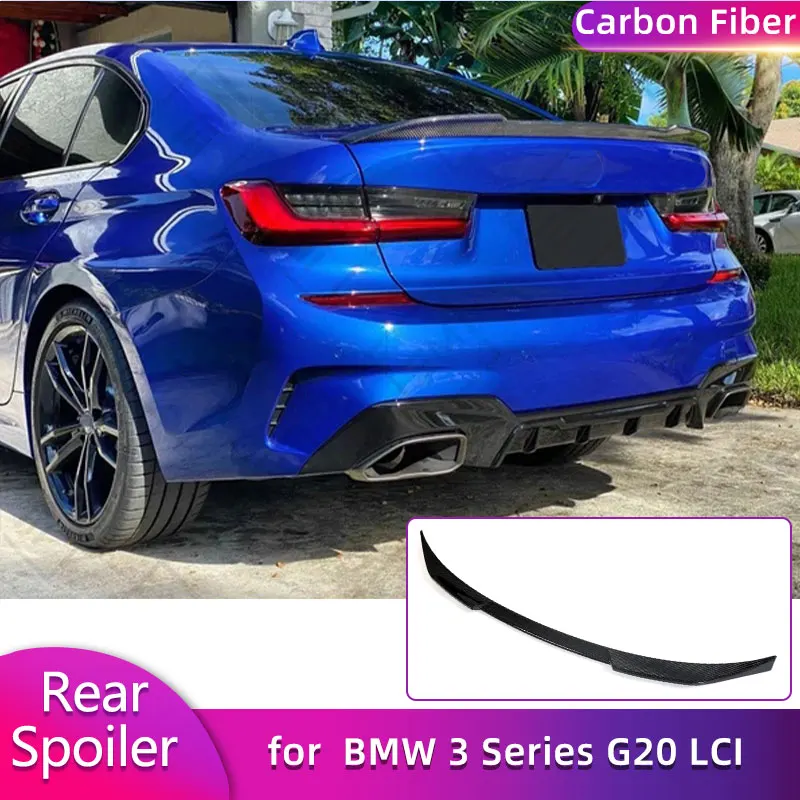 

Full Carbon Fiber Rear Trunk Spoiler Wings for BMW 3 Series G20 LCI Sedan 4-Door 2020-2023 Car Racing Rear Spoiler Boot Wing Lip