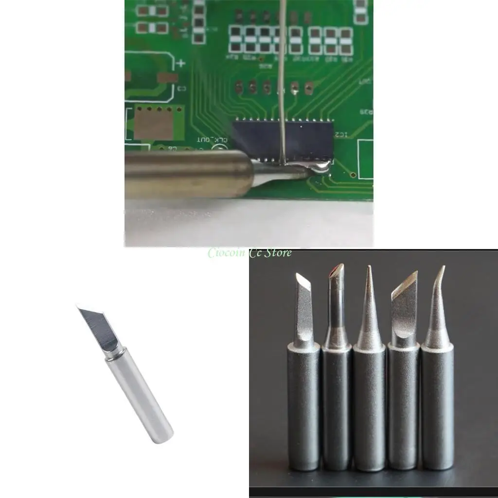 

X90F Copper Soldering Iron Tip with Fast Thermal Conductivity for Circuit Board Assembly DIY Craft and Electronic Repair