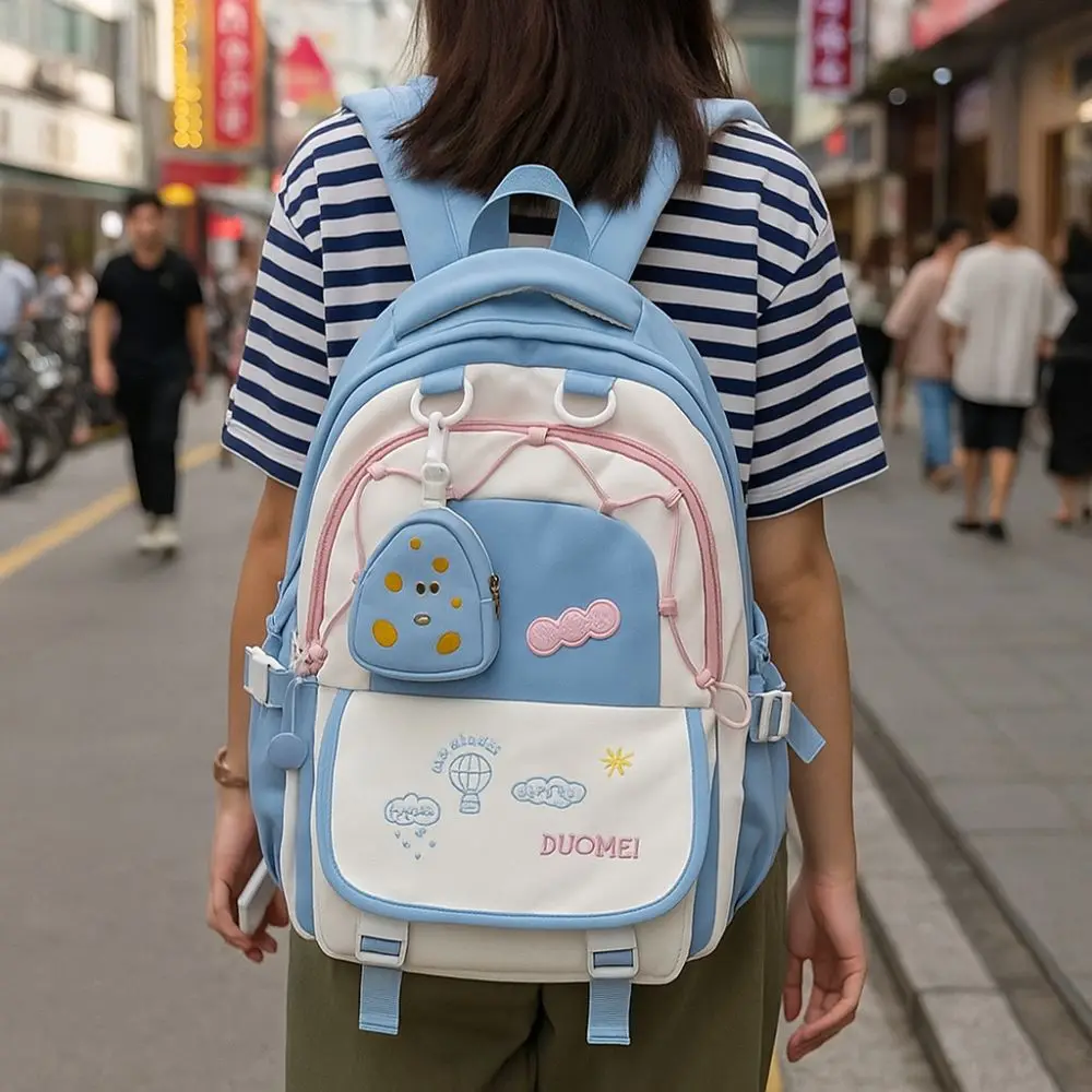Modische Große Kapazität Frauen Rucksack Cartoon Makronen Student Rucksack Verstellbare Träger Mit Geldbörse Reisetaschen Schule