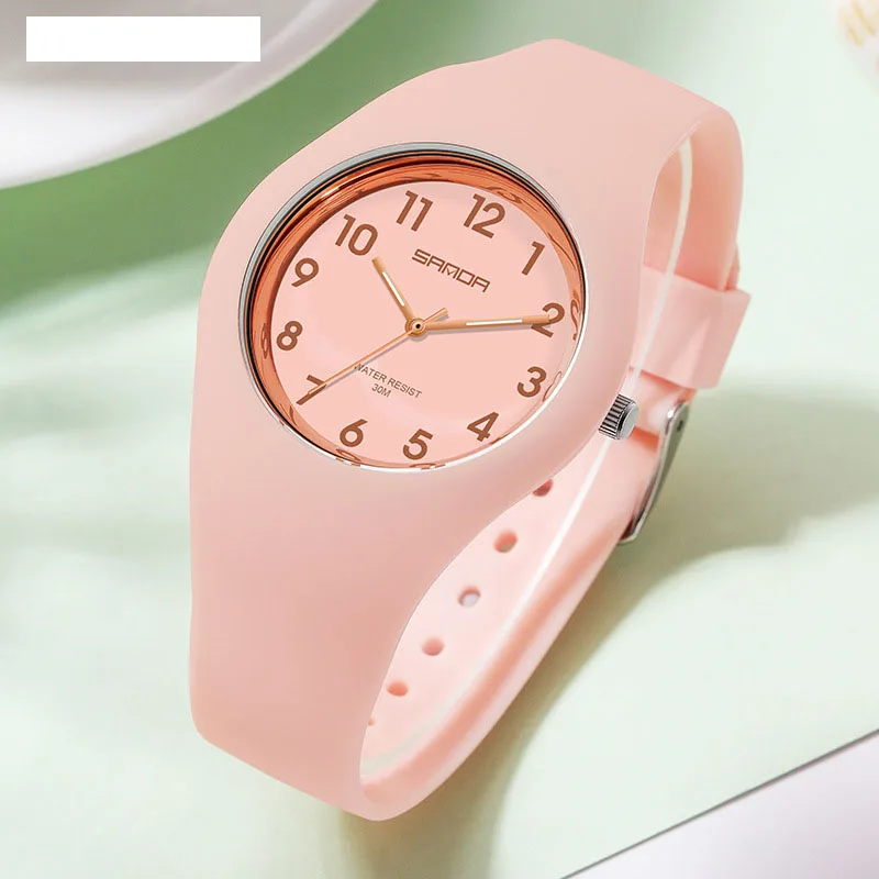 166 Orologio elettronico al quarzo da donna alla moda e alla moda della serie Jelly, squisito e piccolo orologio elettronico per studenti impermeabile