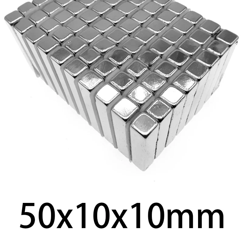 50x10x10mm Powerful Magnets Strong Block Magnets For Fridge, DIY, Building, Scientific, Craft, Education 50*10*10 50x10x10