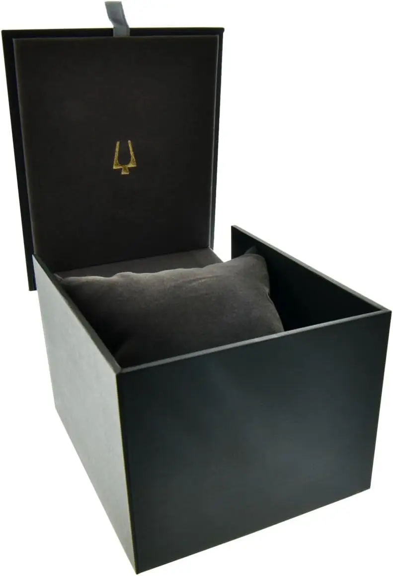 Men's Automatic Watch with 24-Hour Dial, Open Aperture, Self-Winding, Exhibition Back, Luminous Hands, 42mm