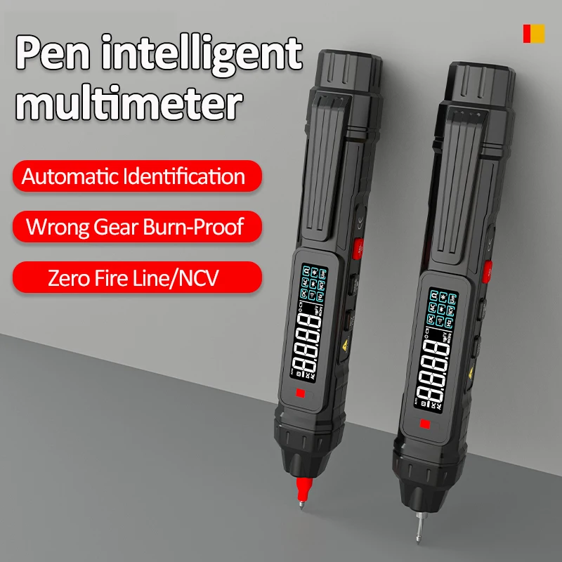 

Pen Type Intelligent Multimeter 6000 Counts Non Contact High Precision Voltage Detector Pen Auto Range Capacitance OHm NCV Test