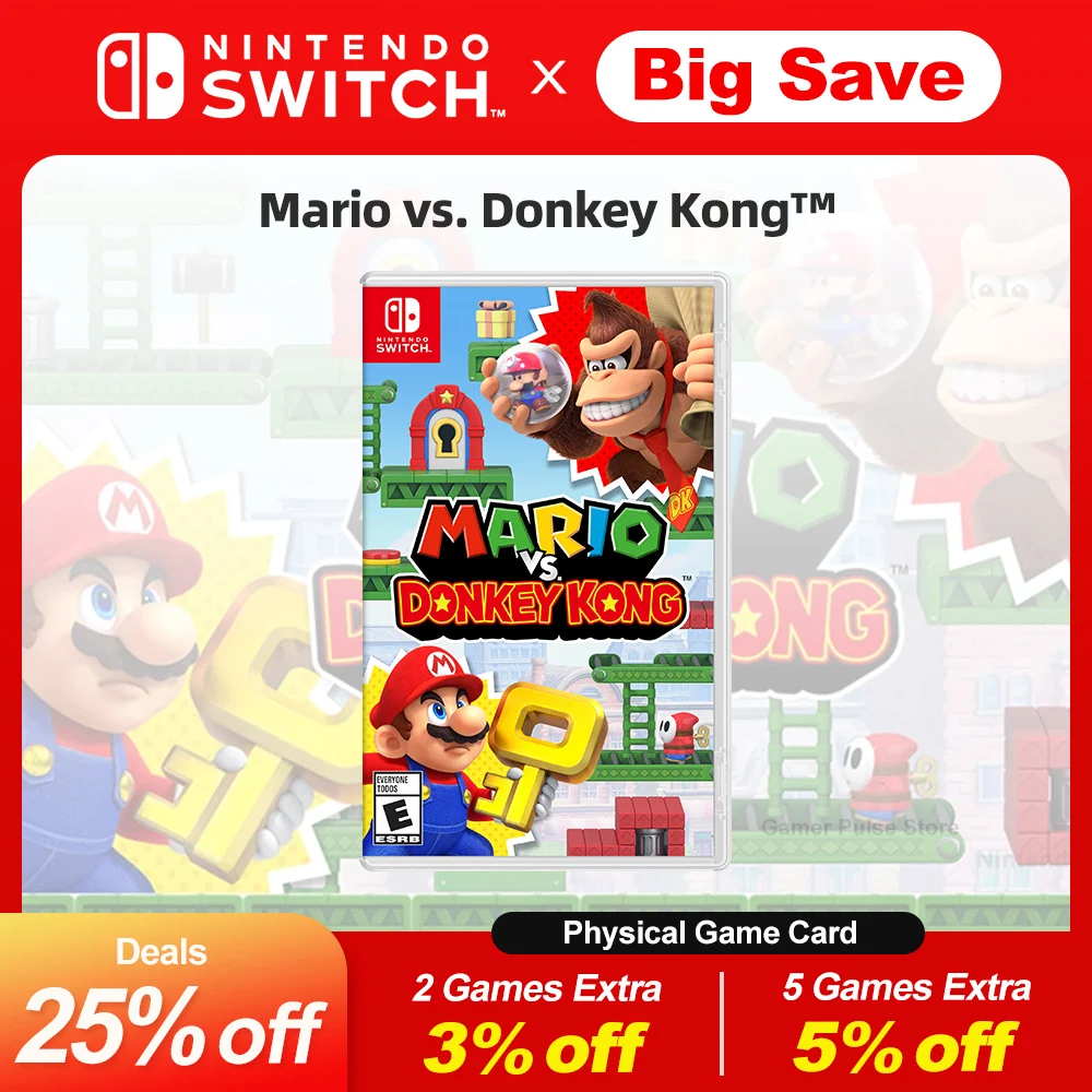 Mario vs. Donkey Kong Nintendo Switch Game Deals 100% Original Physical Game Card Action Puzzle Genre for Switch Game Console