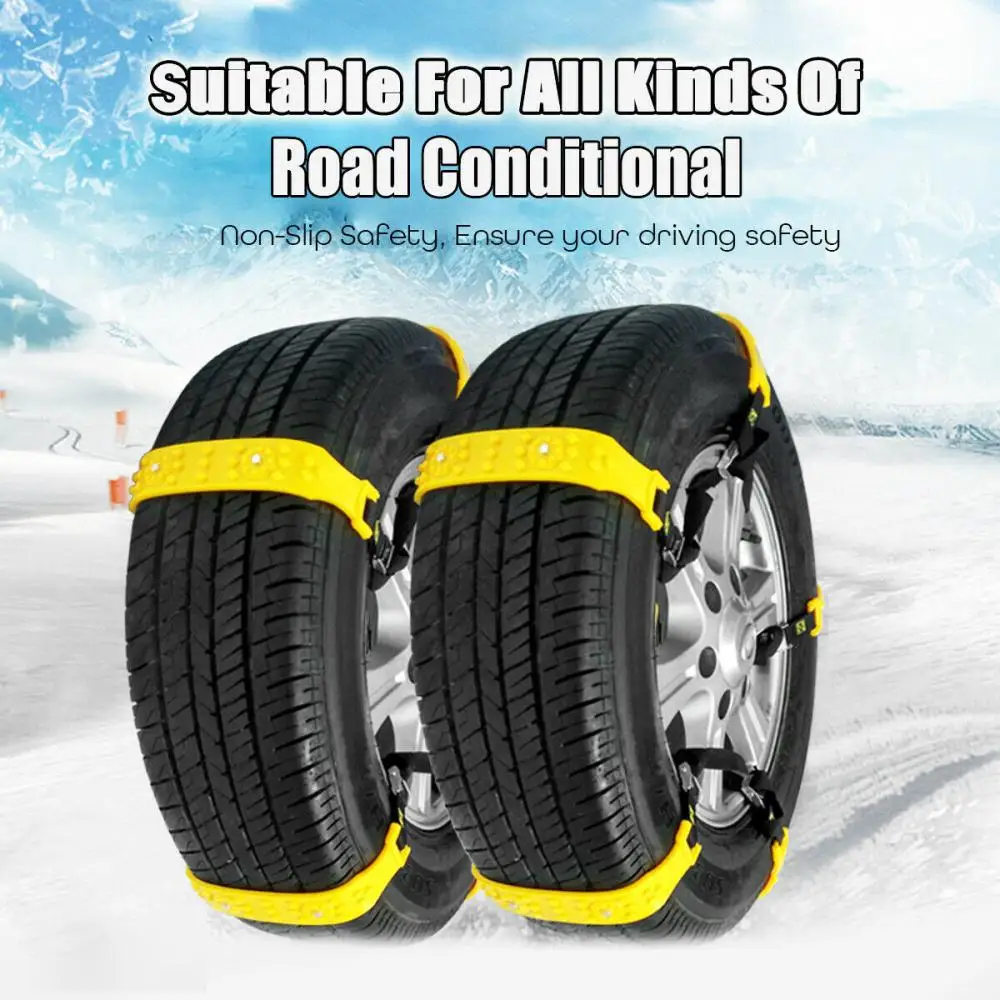 New Motorcycle Snow Chains Car Winter Wheel Chain Off Road Anti-skid Tire Chain Winter None Slip Snow Band Chains For Snow