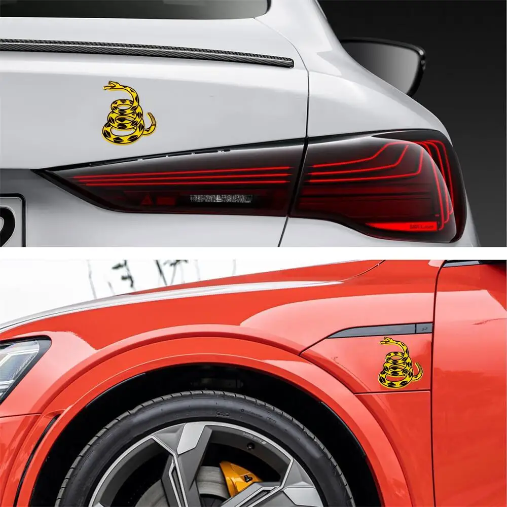 Don't Tread On Me pegatinas de serpiente de cascabel con bandera de Gadsden/calcomanías para vehículos, automóviles, motocicletas, camiones, pegatinas y calcomanías para parachoques