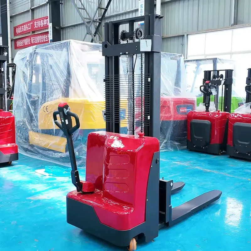 1500kg Electric Walking Stacker 48V Battery Powered Forklift with Reinforced Mast for Logistics Warehouse Material Handling
