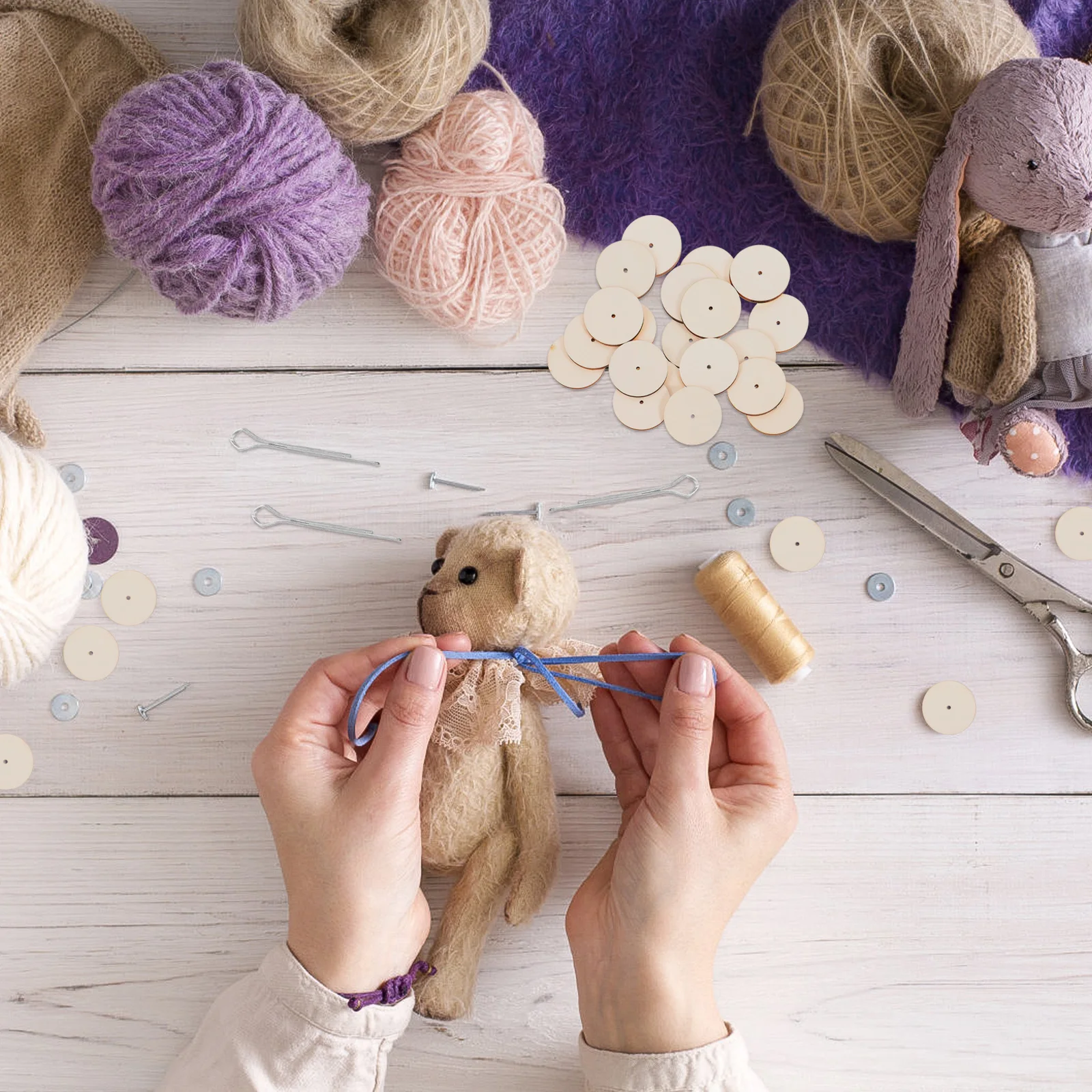 20er-Set Holzgelenk-Zubehör für Spielzeuggelenke, Zubehör, DIY-Bastelgeschenke, Holzgelenke