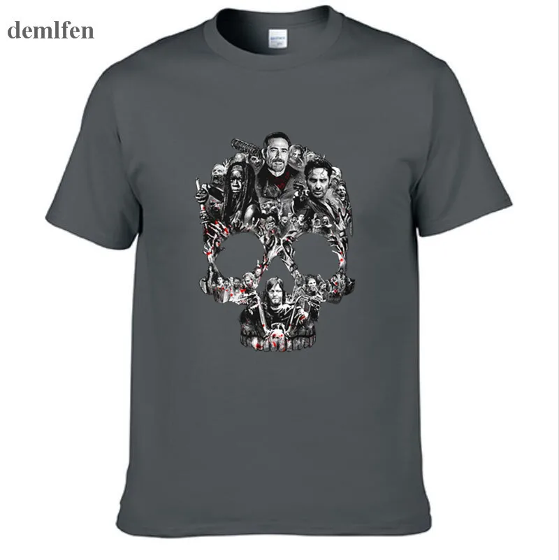 جديد The Walking Dead Negan Lucille تي شيرت رجالي تلفزيوني demlfen قطن تي شيرت تي شيرت علوي مقاس أوروبي XS ~ XXXL #5