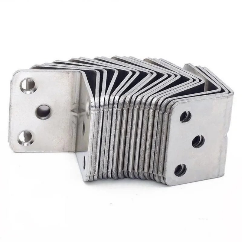 90 Degree Right Angle Fixed Brackets Universal Stainless Steel L-Shaped Corner Bracket for Wood Furniture Bedframe Cabinet