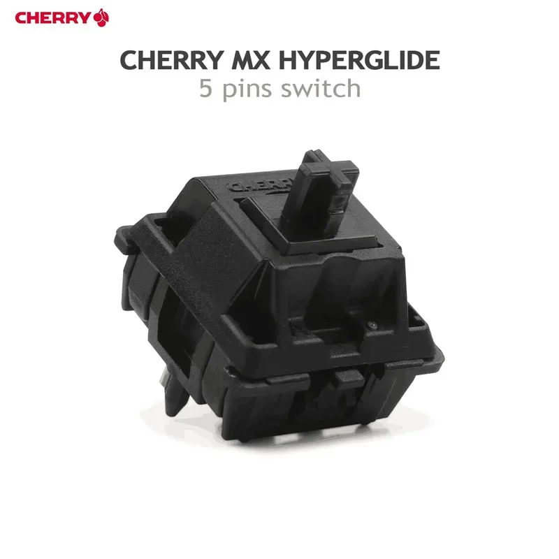 Imagem -06 - Cherry mx Hyperglide Teclado Mecânico Gaming Switch Interruptores Lineares Personalizados Original Pins hg Pins 60 gf Preto