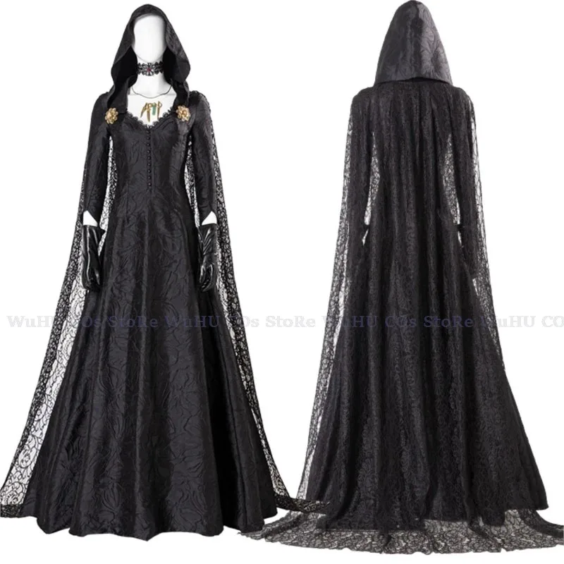 المقيم 4 طبعة جديدة قرية العثة الشر تأثيري الخيال فستان مُصمم حسب الطلب فتاة الكبار مصاص دماء سيدة Dimitrescu هالوين كرنفال سيتا؛ k6؛