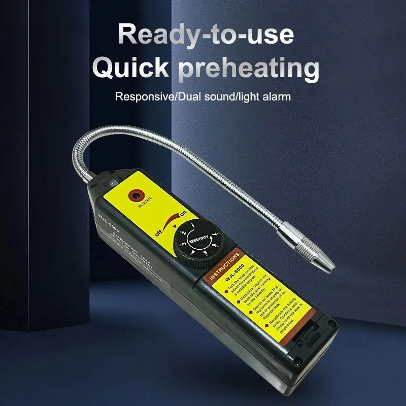 كاشف تسرب المبردات والهالوجين الاحترافي WJL-6000 لـ HVAC R22 R410A R134A R1234YF.