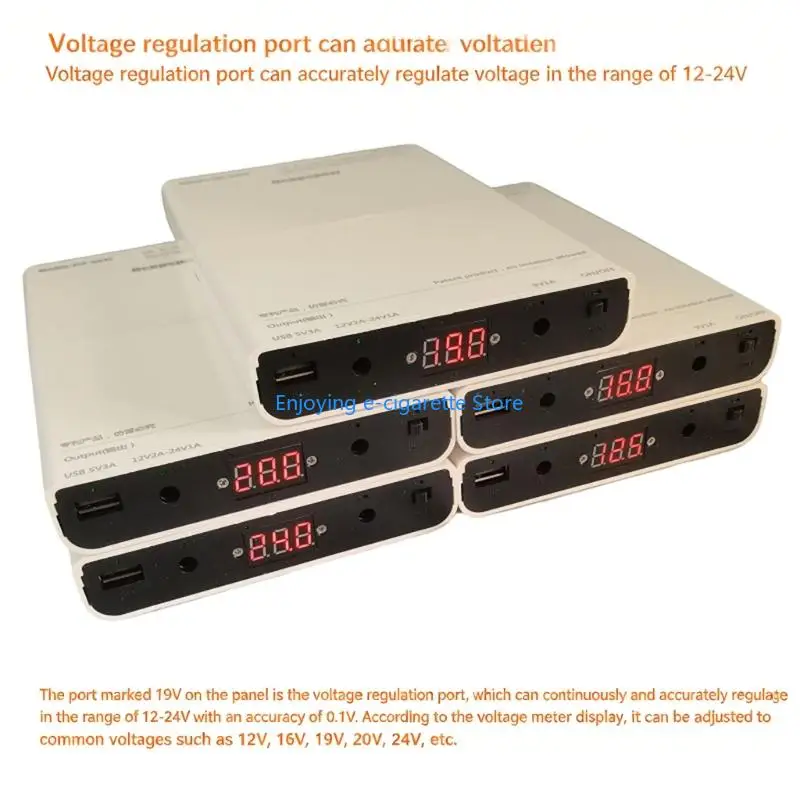 Plastic Battery Charging Case Power Banks Case 12x18650 Battery Holder with LED Display USB Output 5V 3A Charging Box Y4QF