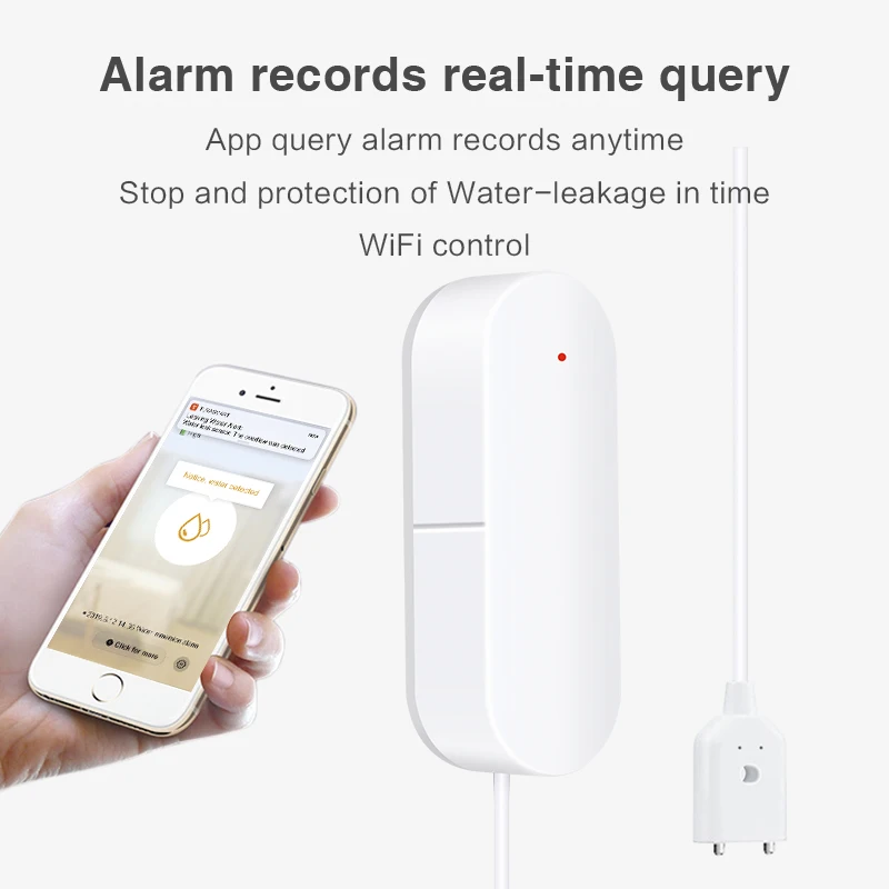 Tuya WiFi Water Leakage Sensor Smart Home Water Leakage Detector Flood Alert Overflow Security Protection Via Smart Life