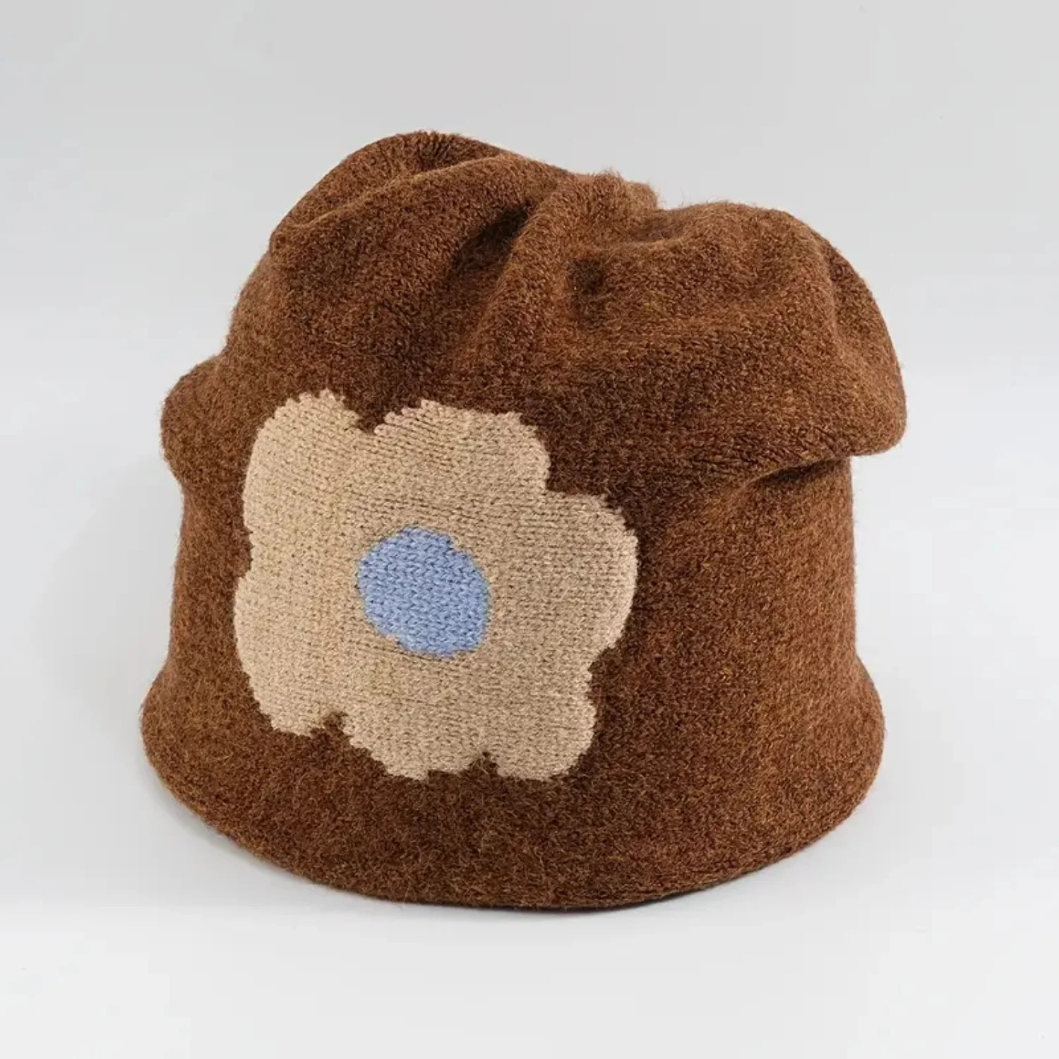 Winter Cute Flowers Bucket Hat Beanie for Women Girls - Outdoor Fashion Casual Style