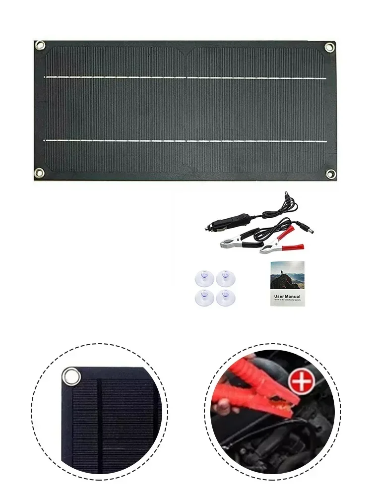 1set 60W Solar Panel Kit 12V Trickle Battery Charger For Car Van Caravan Boat Single Solar Panel Mobile Energy Storage