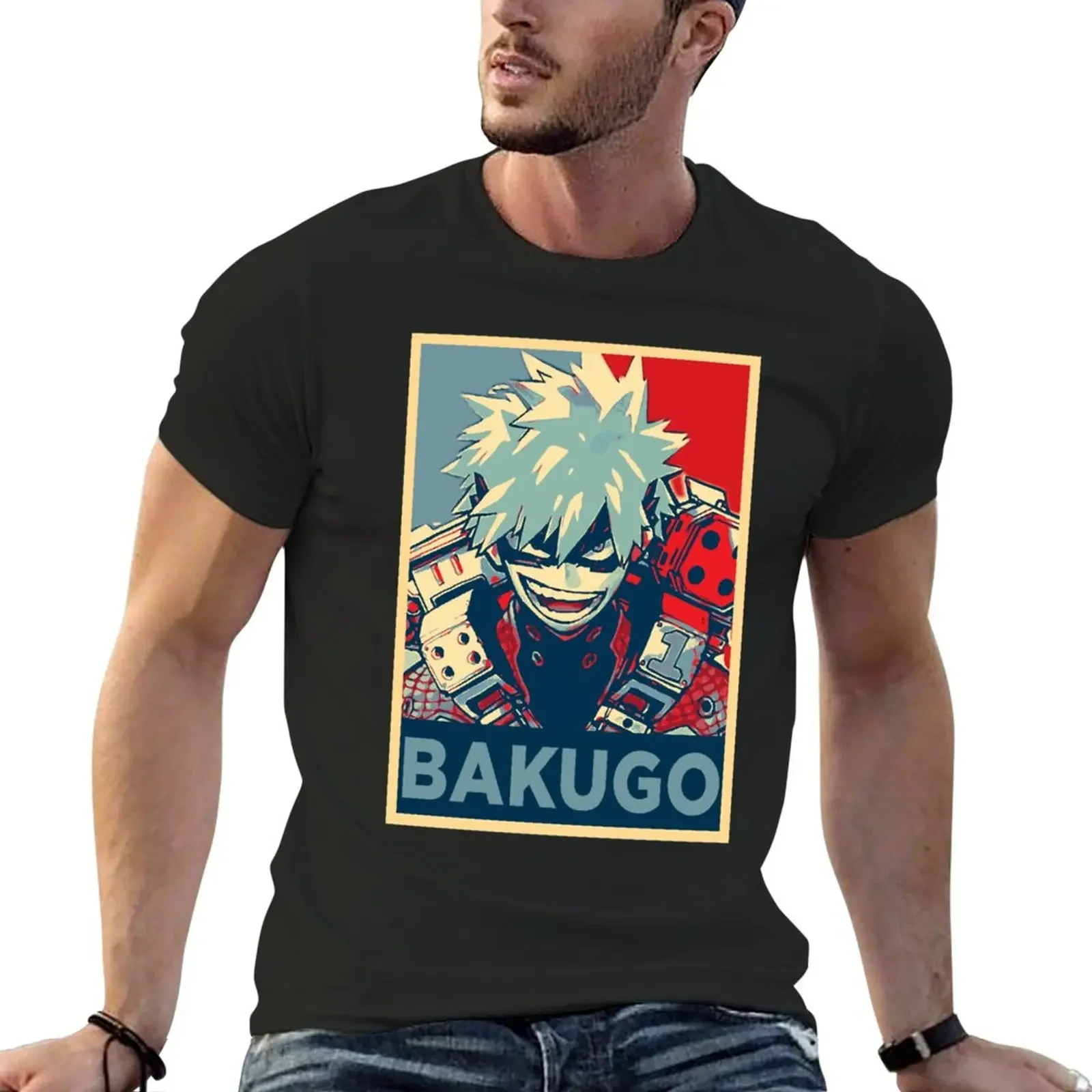 New Katsuki Bakugo HOPE Classic T-Shir vinage  shir graphic   spors fan -s ees mens  -s anime