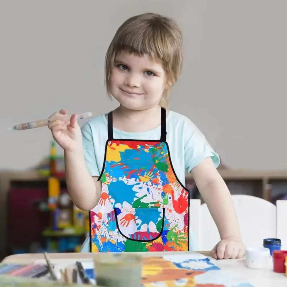 Children Painting Apron Sleevelet DIY Art Students Clothes Waterproof Kitchen Kindergarten Doodle Bib Apron Cleaning Tool