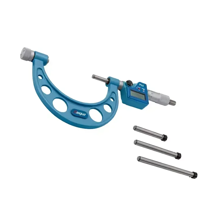 2025 100-200mm 200-300mm 300-400mm 400-500mm IP65 Waterproof Digital Outside Micrometer With Interchangeable Anvils
