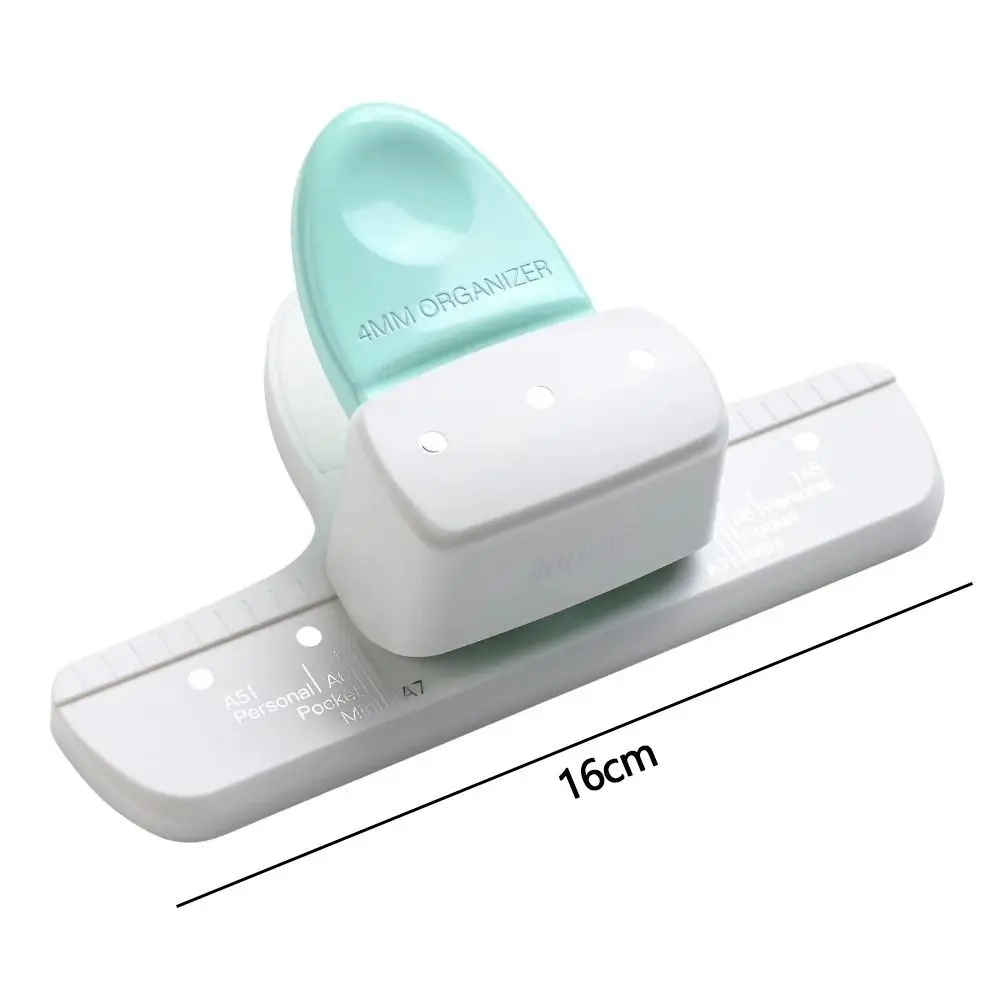 Durable 3 Holes Hole Punch Manual A5 A6 A7 Paper Puncher Tool Loose-Leaf Notebook Portable Ring Binder