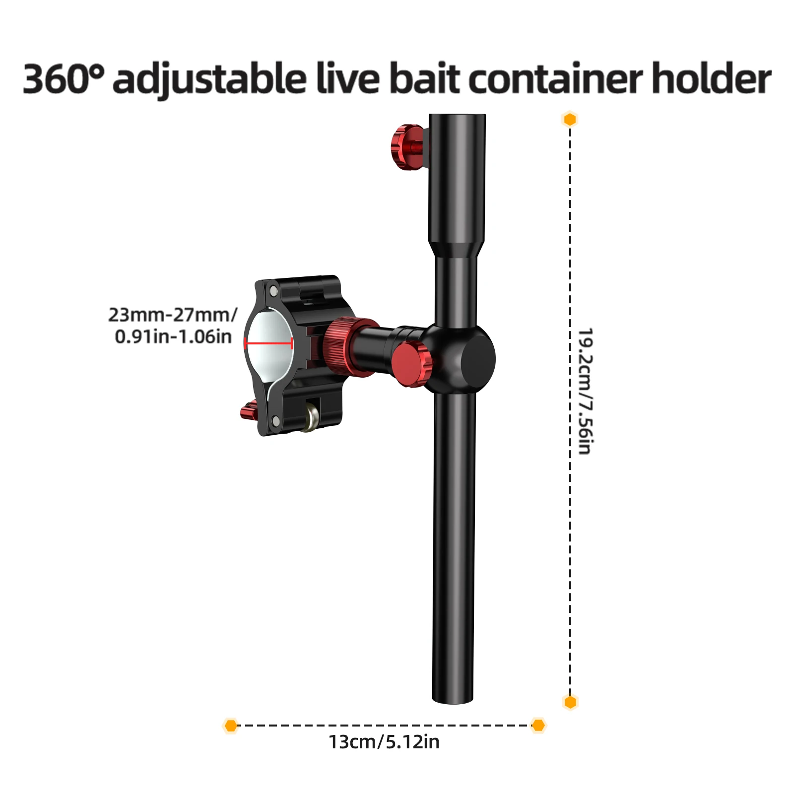 Aluminum alloy fishing accessories, can be rotating gear installation bracket, with adjustable fixture, for fishing