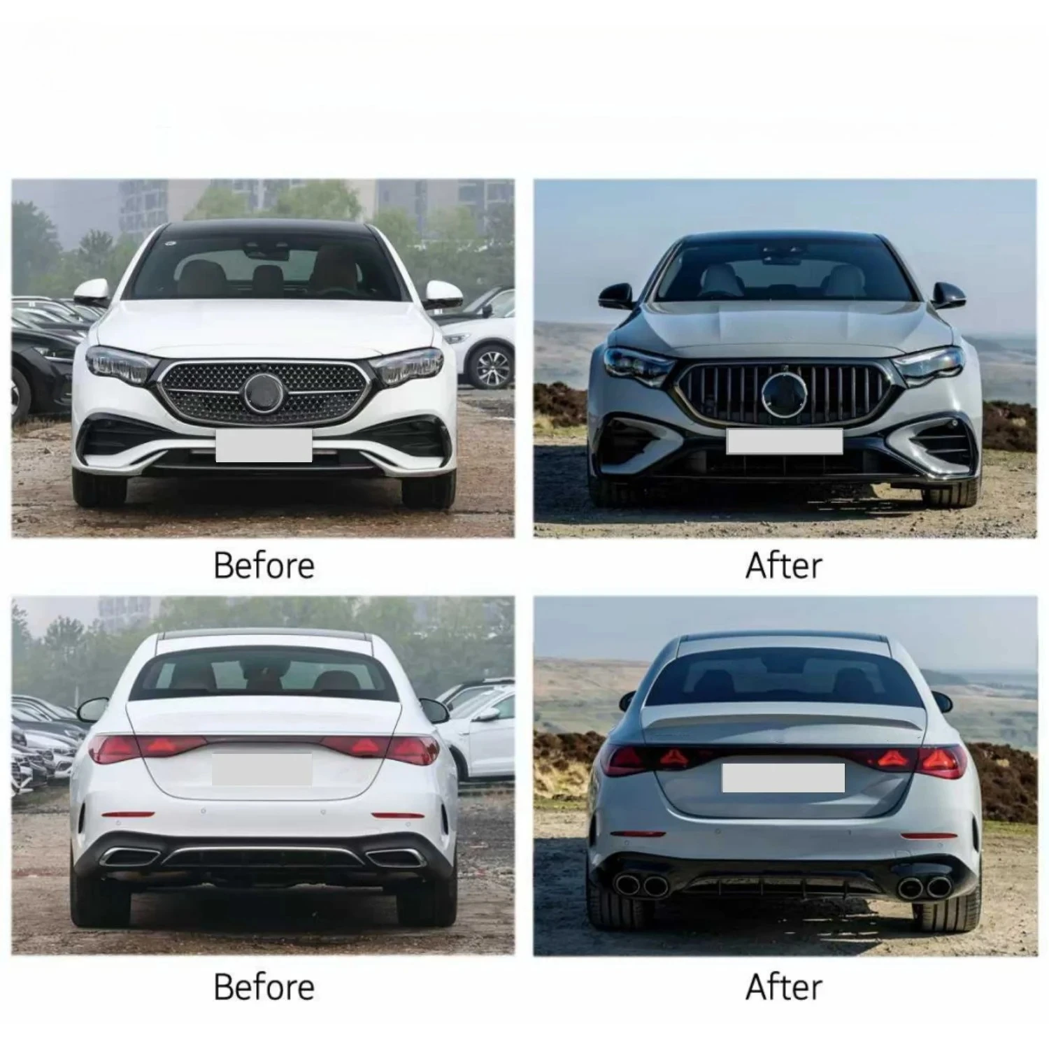 For W214 E-Class 2023+ Sport Upgrade to E53 Full Body Kit | Front Bumper Rear Diffuser Side Skirts Set Hot Selling 3