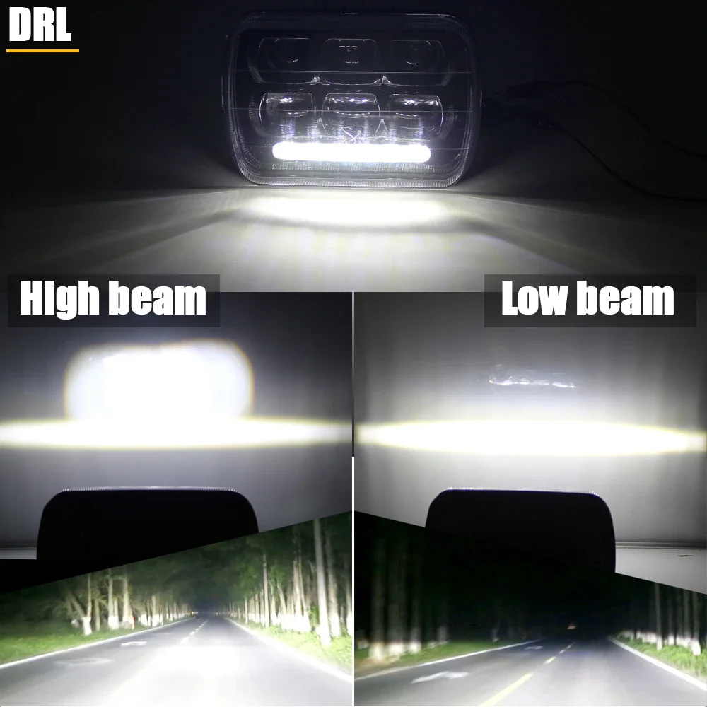 up to date Led Sealed Beam Square 5x7 Inch Led Headlight 65W Rectangular Led Car Truck Headlight