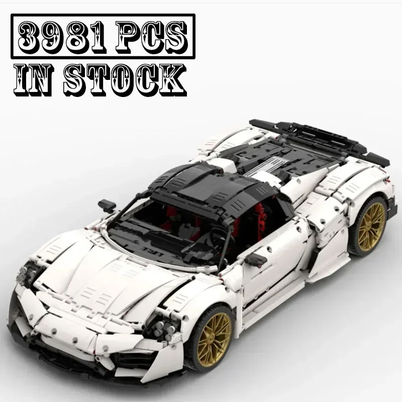 

НОВЫЙ MOC- 172169 918 Spyder масштаб 1:8 технология строительный блок гиперкар супер гоночный автомобиль сборка игрушки модель подарки на день рождения для мальчиков