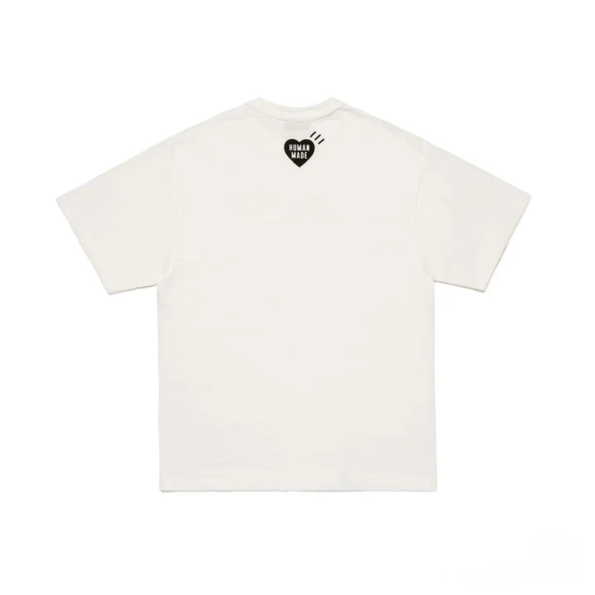 26 New HUMAN MADE Japanese Short Sleeved T-Shirt Bamboo Cotton Trendy Brand Couple Loose Black and White Solid Color Summer