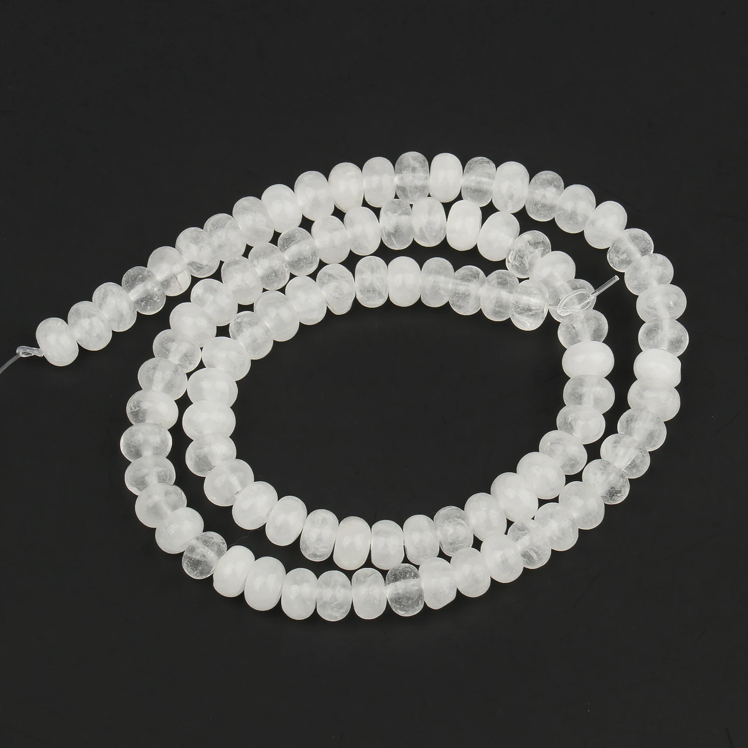 6/8mm Natural Gemstone White Moonstone Abacus Beads Loose Spacer Beads for Jewelry Making DIY Charm Bracelets Necklace Accessory