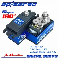 SPT Servo SPT4412LV 12KG 180° All Metal Gear Short Body Digital Servo For 1/10 1/12 RC Electric Model Car Drift Robot Crawler