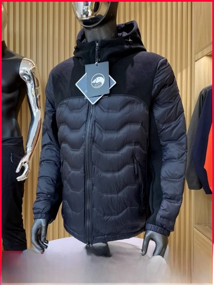 

Men's Lightweight down Jaet Breathable Waterproof Warmth Zipper Design Nylon Fabric Hooded 3D Stereo Sle White Du down