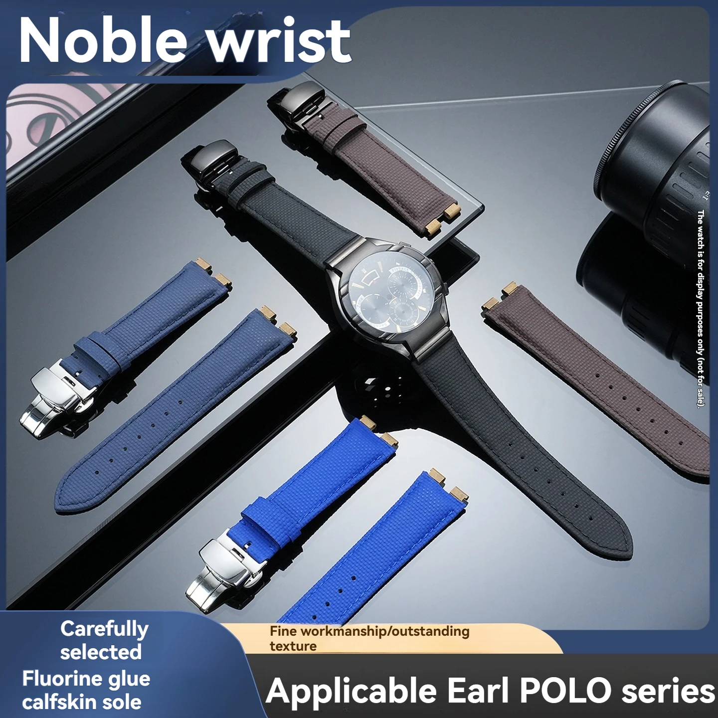 For Piaget PIAGETPOLO Collection FMK Calfskin Watch Strap G0A33039 G0A31159 High-Quality Fluororubber Watch Strap for Men 21mm